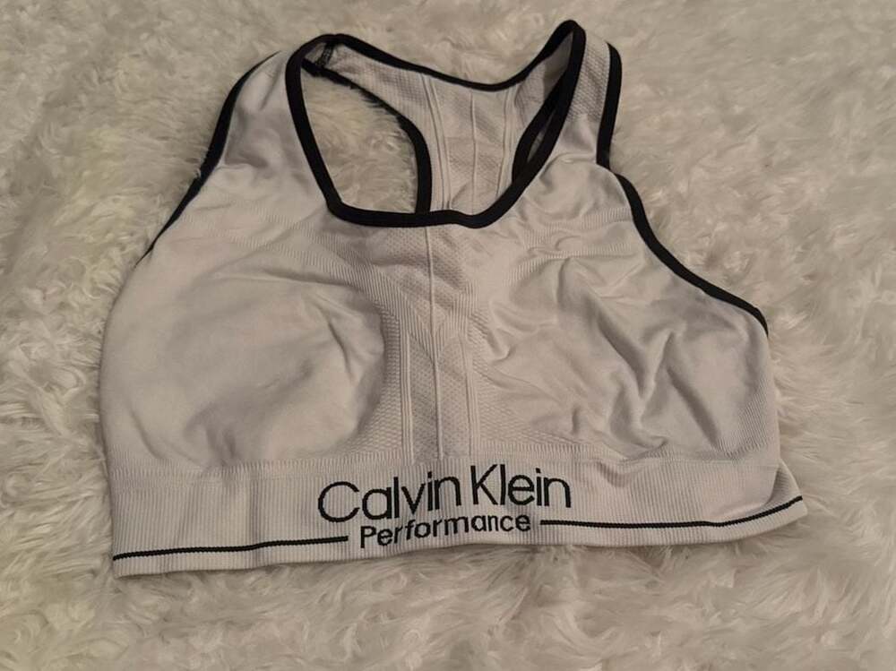 Calvin Klein Performance‎ White Seamless Quick Dry Sports Bra Size M